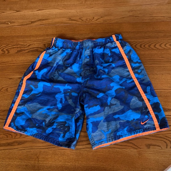 Nike Other - Blue Camo Swim Trunks